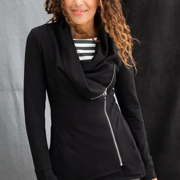NWT Matilda Jane Just Imagine Laia Ponte Black Full Zip Jacket - Picture 1 of 12
